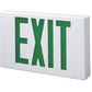 Sure Lites APX6G Thermoplastic LED Exit and Emergency Light, AC Only, No Battery, Green Letters, White Housing