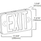 Sure Lites APX6GBK Thermoplastic LED Exit and Emergency Light, AC Only, No Battery, Green Letters, Black Housing