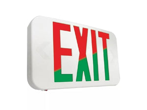Sure Lites APX6RG LED Exit Sign Thermoplastic Housing with Selectable Red or Green Faces, AC Only, White Housing