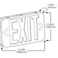 Sure Lites APX7RGBK LED Exit Sign Thermoplastic Housing with Selectable Red or Green Faces, Nickel Cadmium Battery, Black Housing