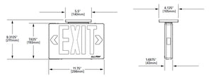 Sure Lites APXH7RG2BK All-Pro Exit, Red Green Selectable, Nickel Cadmium Battery Backup, Remote Capacity, Black Finish