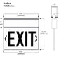 Sure Lites EUS71R LED Edge Lit Exit Sign, Surface Mount, Battery Back Up, Single Face Clear, Red Letter, Anodized Aluminum