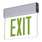 Sure Lites EUS72R LED Edge Lit Exit Sign, Surface Mount, Battery Back Up, Double Face Mirror, Red Letter, Anodized Aluminum