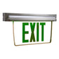 Sure Lites EUX7G Self-Powered Mount Edge Lit LED Exit Sign with Battery Back-Up, Universal Face, Green Exit Color, Brushed Aluminum Housing, No Self-Diagnostics