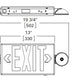 Sure Lites LPXC25 LED Polycarbonate Emergency Light Exit Sign Combo, 25 Feet Coverage, No Self-Diagnostics, White Housing