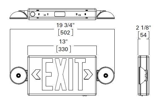 Sure Lites LPXC50SD Exit Sign and Emergency Light