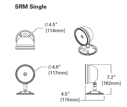 Sure Lites SRM13WH Remode LED Emergency Light, Aluminum, 13 Feet Coverage, White
