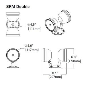 Sure Lites SRM50DBK Remode LED Emergency Light, Aluminum, 50 Feet Coverage, Double Heads, Black