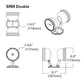 Sure Lites SRM50DWH Remode LED Emergency Light, Aluminum, 50 Feet Coverage, Double Heads, White