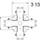 Juno TR26 BL X Connector Housing, Black Color