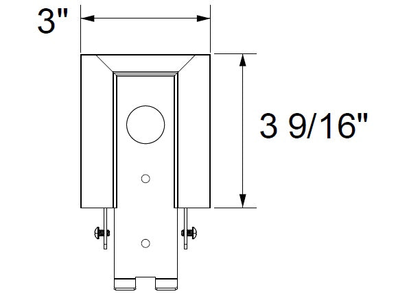 Juno TR38T BL T-Bar Ceiling End Feed Housing, Black Color
