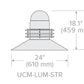 Current UCM2-LK-STR-36L-615-3K7-3-CL-DBS-SF-UNV Universe Meidum Upgrade Kit, Straight Hood, 36 LED, 615mA, 72W, 3900-9300 Lumens, 3000K, 70 CRI, Type III Distribution, Clear Lens, Single Fuse, 120-277V, Dark Bronze Gloss Smooth
