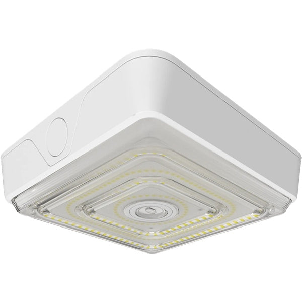 RAB VAN40W 40/30/20W Square Field-Adjustable Garage Canopy LED Light, 3000K/4000K/5000K, 2687-5696 Lumens, White