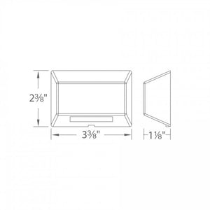 WAC Lighting 3031-30BBR Deck and Patio Rectangle LED Light, 3000K Color Temperature, Bronze on Brass
