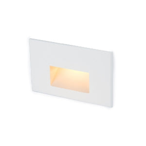 WAC Lighting 4011-27WT 12V Rectangle Step Light, 2700K Color Temperature, 90 CRI, White on Aluminum