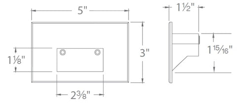 WAC Lighting 4011-AMWT 12V Rectangle Step Light, Amber, White on Aluminum