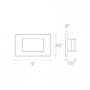 WAC Lighting 4071-27BZ 12V Rectangle LED Step and Wall Light, 2700K Color Temperature, Bronze on Aluminum