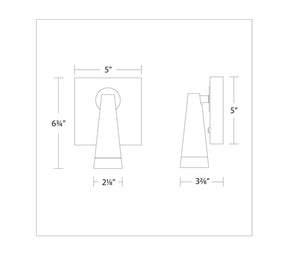 WAC Lighting BL-48007-BK/AB 9W 7" Arne Swing Arm LED Wall Sconce, 3000K Color Temperature, 90 CRI, 100-240 VAC, 168 Lumens, Black/Aged Brass