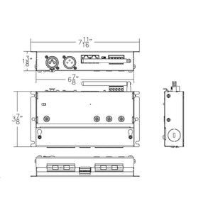 WAC CTR-WDMX-3CH 96W Wireless DMX LED Controller, 3 Channels X 24VDC