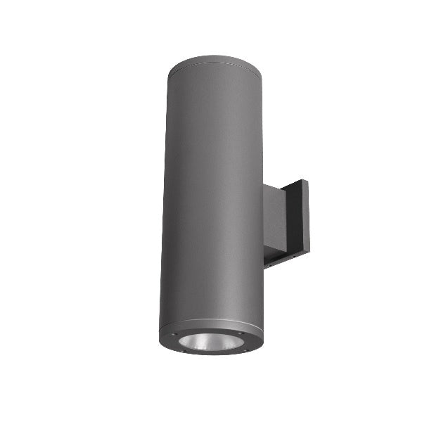 WAC Lighting DS-WD06-F30S-GH Tube Architectural 18" LED Outdoor Wall Sconce, Straight Up and Down, 33 Degree Beam Angle, 3000K Color Temperature, 85 CRI, Graphite