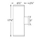 WAC Lighting DS-WD06-N30S-BZ Tube Architectural 18" LED Outdoor Wall Sconce, Straight Up and Down, 25 Degree Beam Angle, 3000K Color Temperature, 90 CRI, Bronze