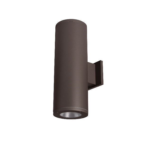 WAC Lighting DS-WD06-S30S-BZ Tube Architectural 18" LED Outdoor Wall Sconce, Straight Up and Down, 16 Degree Beam Angle, 3000K Color Temperature, 90 CRI, Bronze
