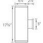 WAC Lighting DS-WD06-U40B-BZ 6" 22W Double Sided Ultra Narrow Beam LED Wall Sconce, 4000K Color Temperature, 85 CRI, 135 x 2 Lumens, Bronze