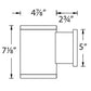 WAC DS-WS05-N27S-GH 25W Wall Mount LED Light, Narrow Beam, 2700K Color Temperature, Graphite