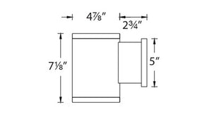 WAC DS-WS05-N27S-GH 25W Wall Mount LED Light, Narrow Beam, 2700K Color Temperature, Graphite