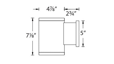 WAC DS-WS05-N27S-WT 25W Wall Mount LED Light, Narrow Beam, 2700K Color Temperature, White