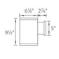 WAC Lighting DS-WS06-U30B-WT 6" 11W Ultra Narrow Beam LED Wall Sconce, 3000K Color Temperature, 85 CRI, 130 Lumens, White