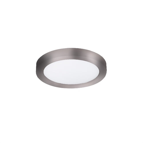 WAC Lighting FM-05RN-930-NI 5" LED Round Ceiling and Wall Mount, 12W, 3000K Color Temperature, 90 CRI, 1050 Lumens, Nickel
