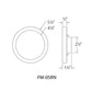 WAC Lighting FM-05RN-930-WT 5" LED Round Ceiling and Wall Mount, 12W, 3000K Color Temperature, 90 CRI, 1050 Lumens, White