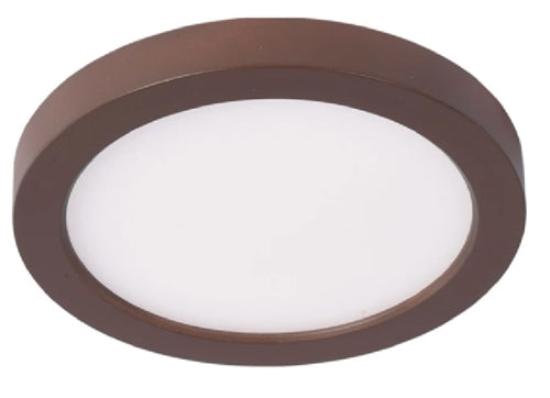 WAC Lighting FM-05RN-935-BZ 5" LED Round Ceiling and Wall Mount, 12W, 3500K Color Temperature, 90 CRI, 1050 Lumens, Bronze