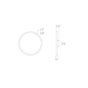 WAC Lighting FM-11RN-930-WT 11" LED Round Ceiling and Wall Mount, 20W, 3000K Color Temperature, 90 CRI, 1525 Lumens, White