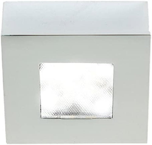 WAC Lighting HR-LED87S-CH LED Square Button Light, 3000K, Chrome