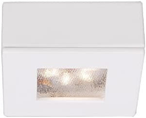 WAC Lighting HR-LED87S-WT LED Square Button Light, 3000K, White