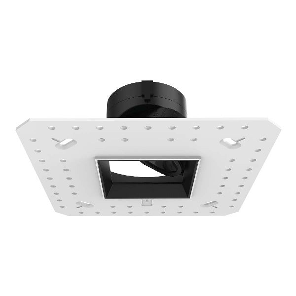 WAC R2ASAL-F930-BK 2" Square Adjustable Trimless Housing, Damp Location, 40 Degrees Beam Spread, 90 CRI, 3000K, Black