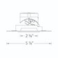 WAC R2ASAL-F930-HZ 2" Square Adjustable Trimless Housing, Damp Location, 40 Degrees Beam Spread, 90 CRI, 3000K, Haze