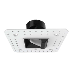 WAC R2ASWL-A827-BKWT 2" Square Wall Wash Lensed Trimless Housing, Wet Location, Asymmetrical Beam Spread, 85 CRI, 2700K, Black/ White