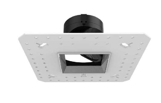 WAC R2ASWL-A840-BK 2" Square Wall Wash Lensed Trimless Housing, Wet Location, Asymmetrical Beam Spread, 85 CRI, 4000K, Black