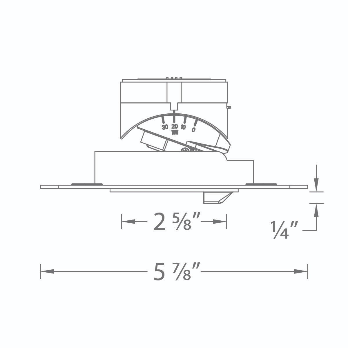 WAC R2ASWL-A840-BK 2" Square Wall Wash Lensed Trimless Housing, Wet Location, Asymmetrical Beam Spread, 85 CRI, 4000K, Black