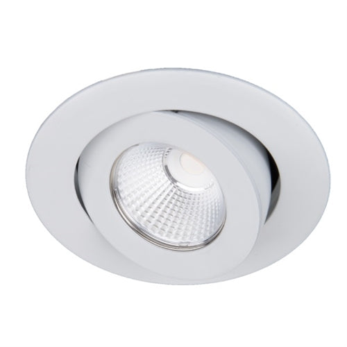WAC R3BRA-FWD-WT Ocularc Round Recessed Lighting, Dim-to-Warm Color Temperature, Flood Beam, 3000K-1800K, White