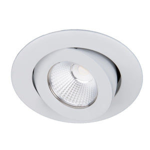 WAC R3BRA-FWD-WT Ocularc Round Recessed Lighting, Dim-to-Warm Color Temperature, Flood Beam, 3000K-1800K, White