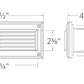WAC Lighting WL-5205-30-ABZ 5.5W Endurance LED Brick Lights Louver Step And Wall Light, 120V, 3000K Color Temperature, 90 CRI, 45 Lumens, Architectural Bronze