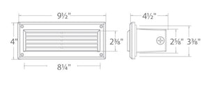 WAC Lighting WL-5205-30-AWT 5.5W Endurance LED Brick Lights Louver Step And Wall Light, 120V, 3000K Color Temperature, 90 CRI, 45 Lumens, Architectural White