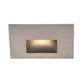 WAC Lighting WL-LED100C-BN 3.5W Horizontal Rectangle LED Step Light, 120V, 3000K Color Temperature, Brushed Nickel on Aluminium