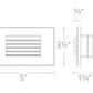 WAC Lighting WL-LED120-AM-BK 3.5W Horizontal Rectangle LED Step Light, 120V, Amber Light, Black on Aluminium