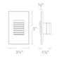 WAC Lighting WL-LED220-AM-WT 3.5W Vertical Rectangle LED Step Light, 120V, Amber Light, Black on Aluminium