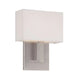 WAC Lighting WS-13107-BN 7" 5.5W LED Manhattan Wall Sconce, 2700K Color Temperature, 90 CRI, 280 Lumens, Brushed Nickel